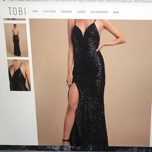 Black Sequin Formal Dress